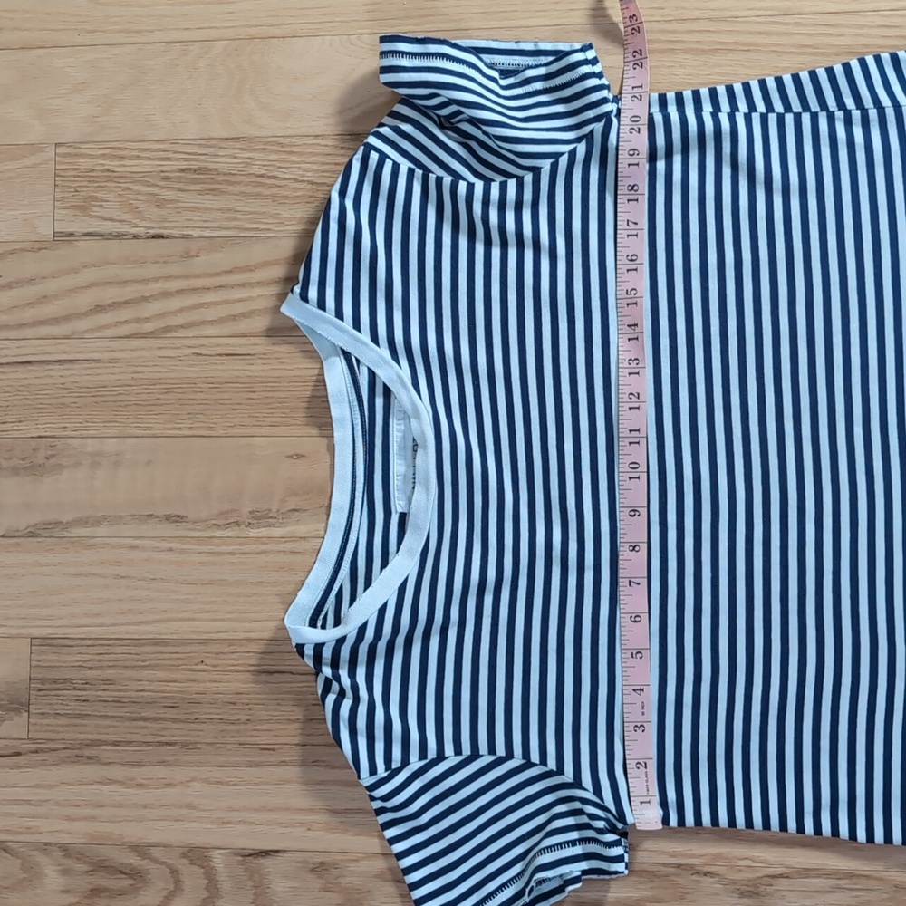 Nili Lotan Brady Distressed Striped Tee Small